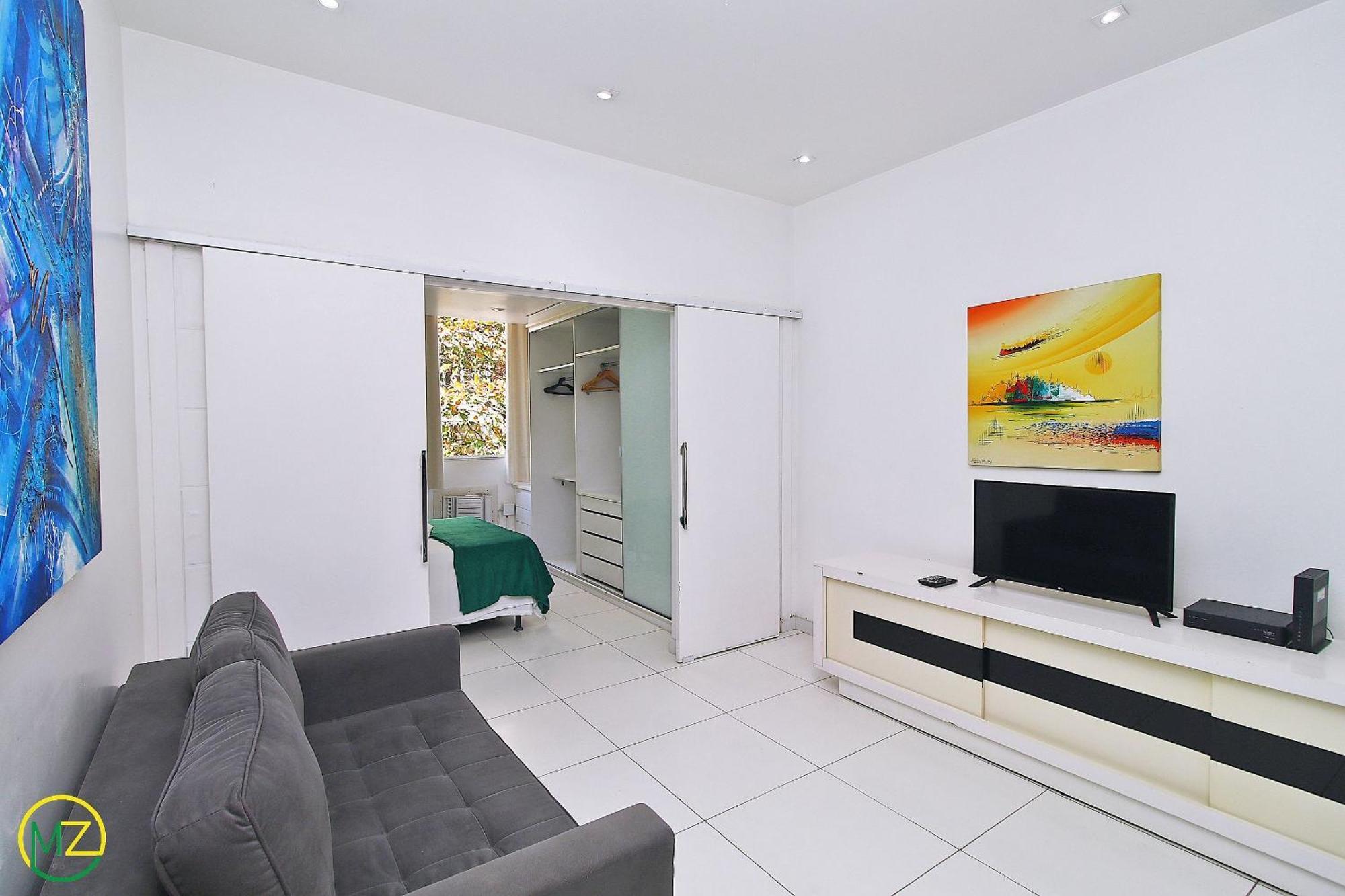 Studio Com Vista Lateral Para O Mar Em Copacabana Рио-де-Жанейро Экстерьер фото